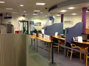 Before refurbishment customer reception