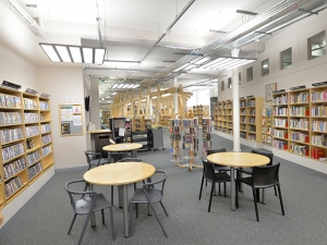 Post refurbishment library reading tables